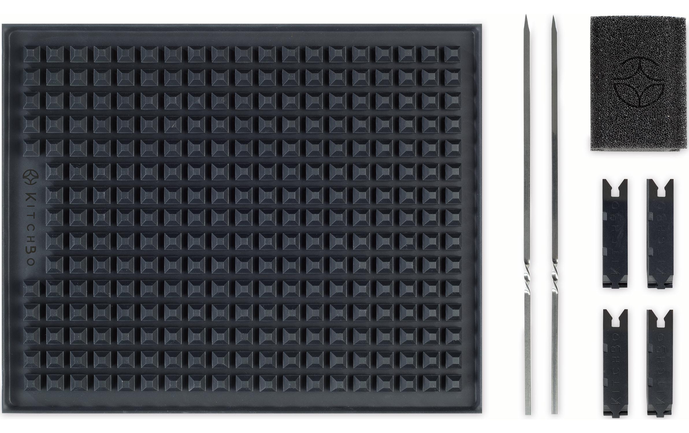 Kitchbo Backmatte Silikon 37x28cm 8-Teilig, Inkl. 2 Spiesse, Modular