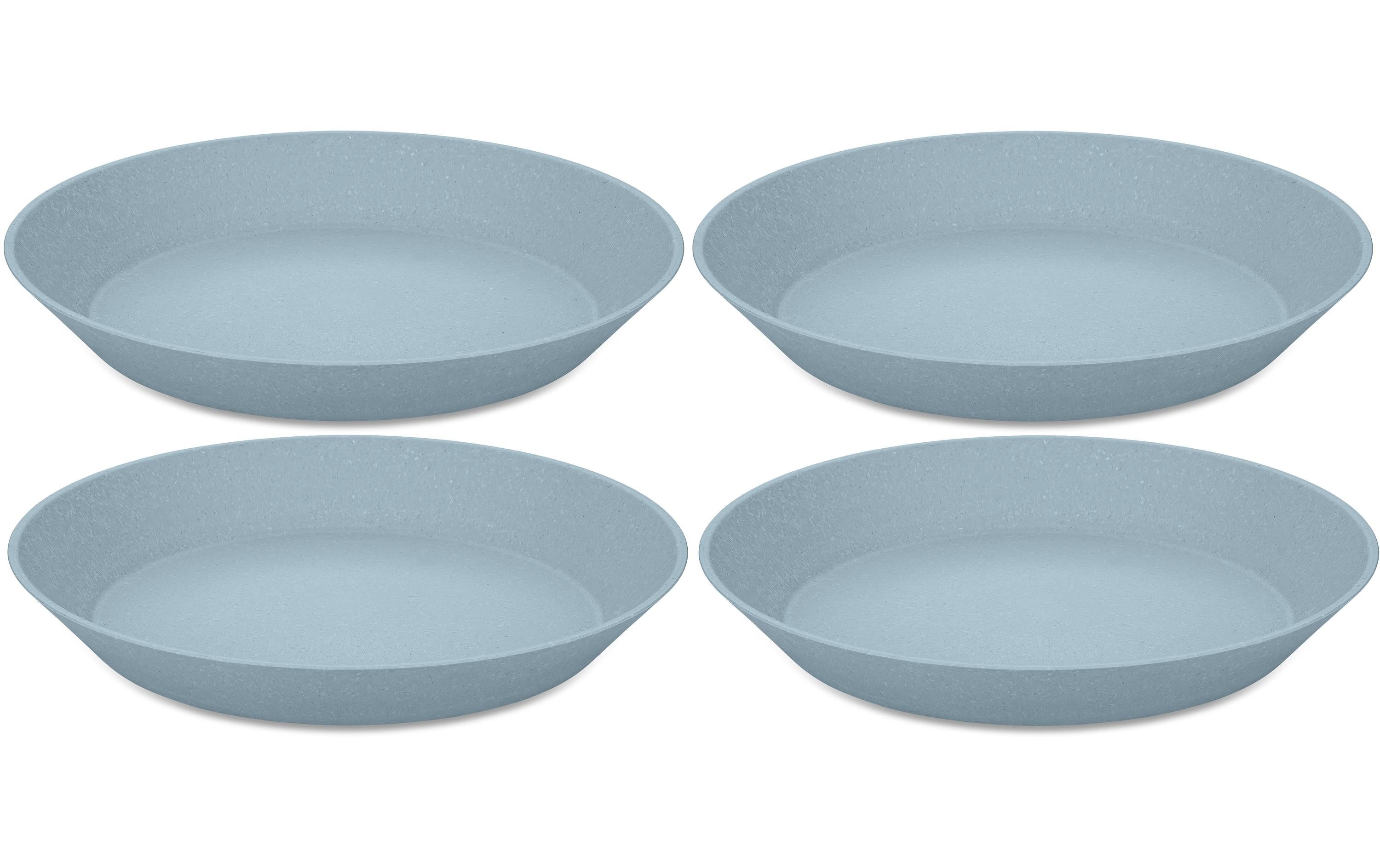 Koziol Suppenteller Connect 4er Set Ø 24cm, blau, bio-circular