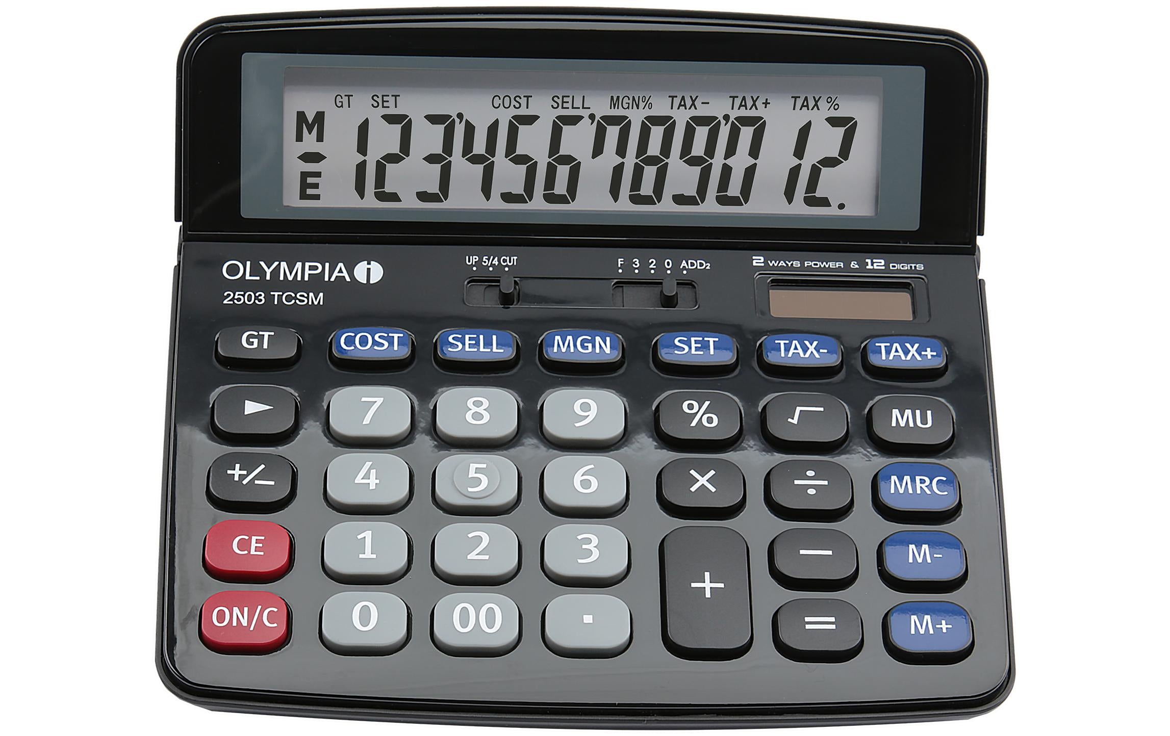 Olympia Tischrechner 2503 TCSM Batterie- und Solarbetrieb
