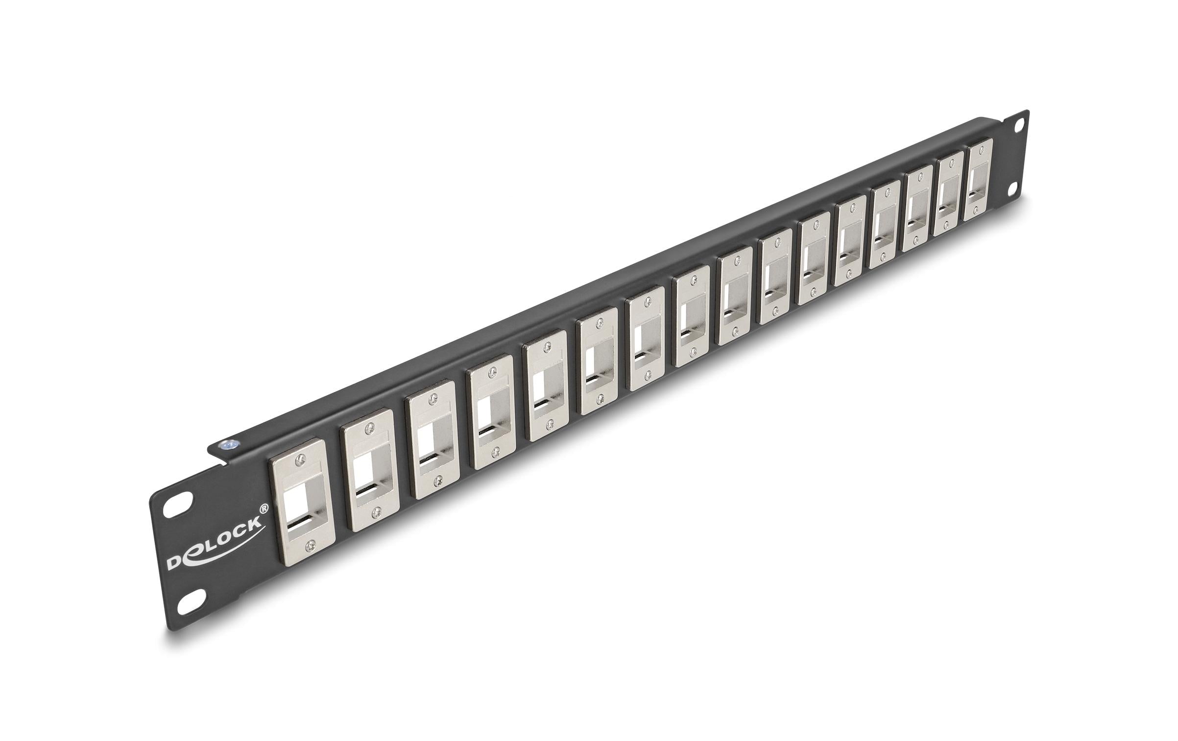 Delock 19" Keystone Patchpanel 16 Port, 1 HE, schwarz