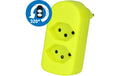 Max Hauri Abzweigstecker maxADAPTturn 2xT13, fl-gelb, drehbar
