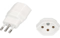 Max Hauri Reiseadapter Italien Typ 13 3-polig, weiss