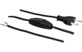 Max Hauri TDLF-Netzkabel T26 Schalter H03VVH2-F,2X0.75, 2m, schwarz