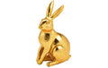 G. Wurm Dekofigur Hase 12cm Gold Polyresin, 8x12x6cm