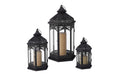 relaxdays Laterne 3er Set Oriental Eisen/Glas, Orientalisches Muster