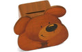 Weizenkorn Spardose Bär Holz, 13x13x9 cm (BxHxT)