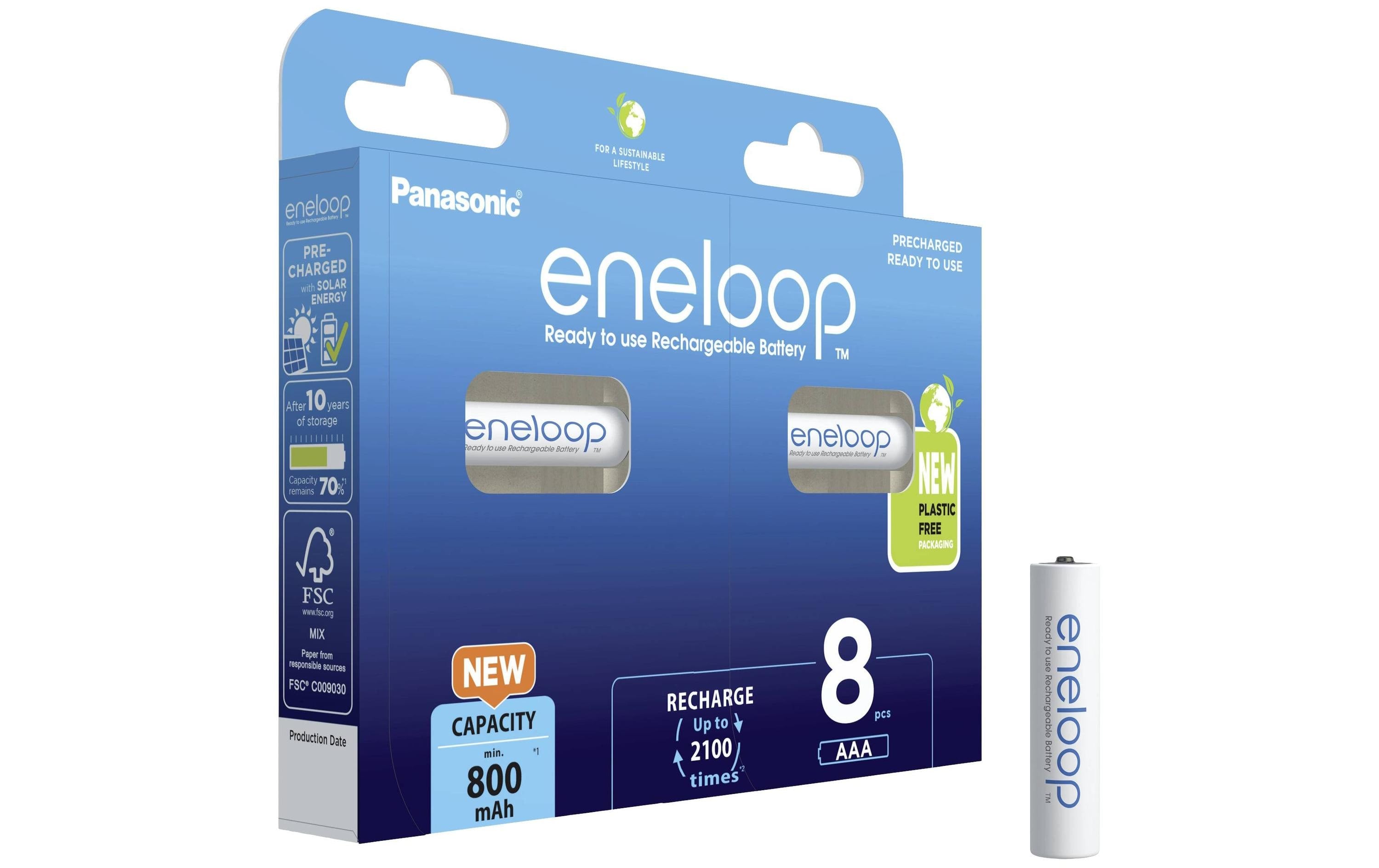 Panasonic Eneloop 8x AAA 800mAh