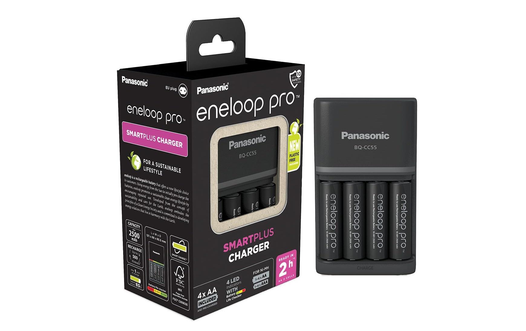 Panasonic Eneloop Smart & Quick Charger inkl. 4x AA 2500mAh