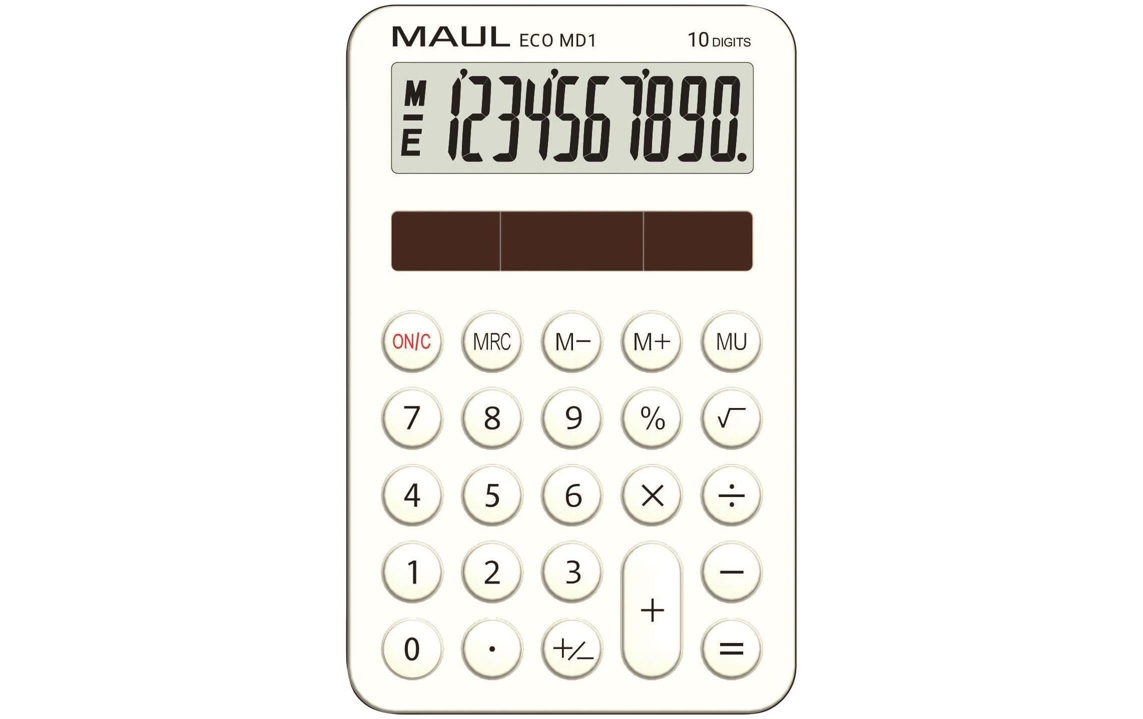 Maul Tischrechner ECO MD1 10 Stellen, weiss