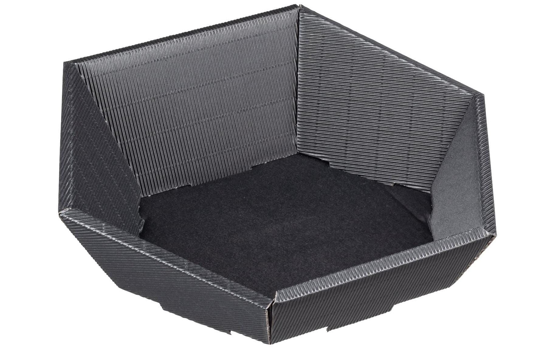 Brieger Präsentkorb 6-eckig schwarz, 270 x 290 x 60 mm, 1 Stück
