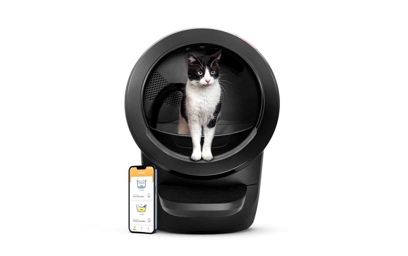 Litter Robot 4 mit Stufe schwarz selbstreinigende Katzentoilette
