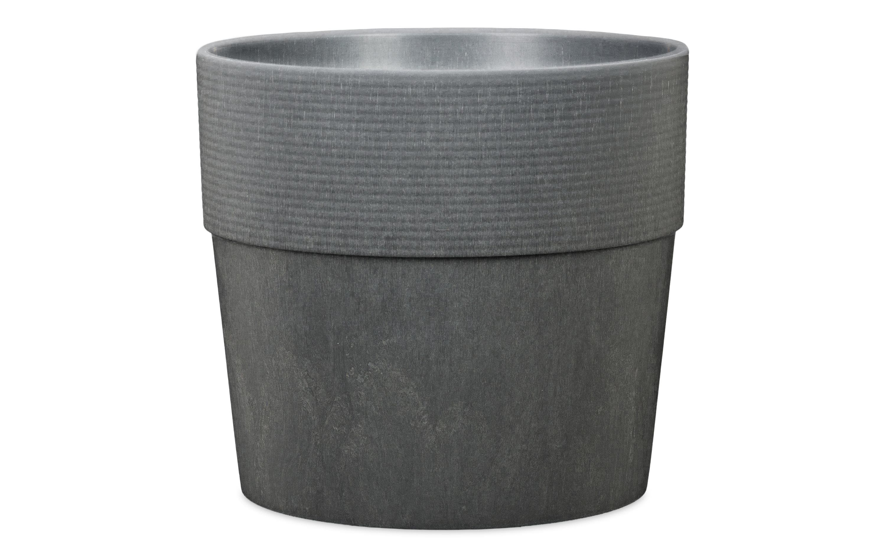 Scheurich Übertopf Groove,Anthrazit,Kunstst 4.46 L, 17x15.4 cm (BxH)
