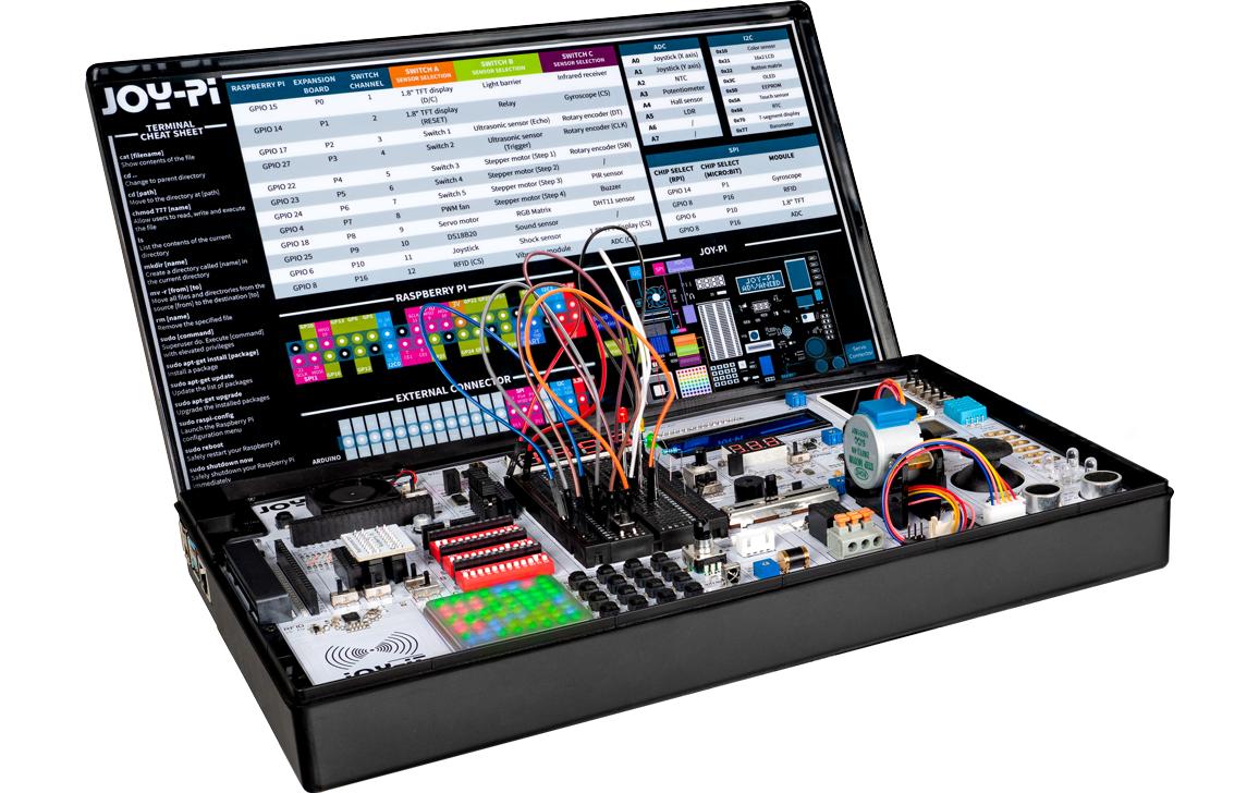 JOY-IT Entwicklerboard JoyPi Advanced inkl. Breadboard, Kabel, LEDs, u.v.m.
