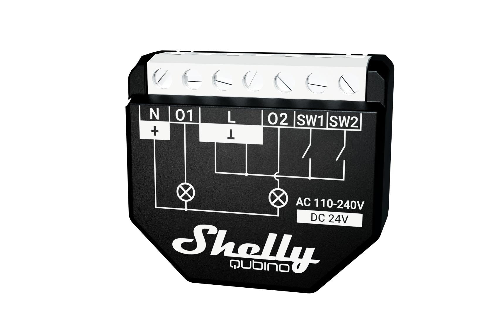 Shelly Qubino Wave 2PM Z-Wave Schaltaktor mit Leistungsmessung
