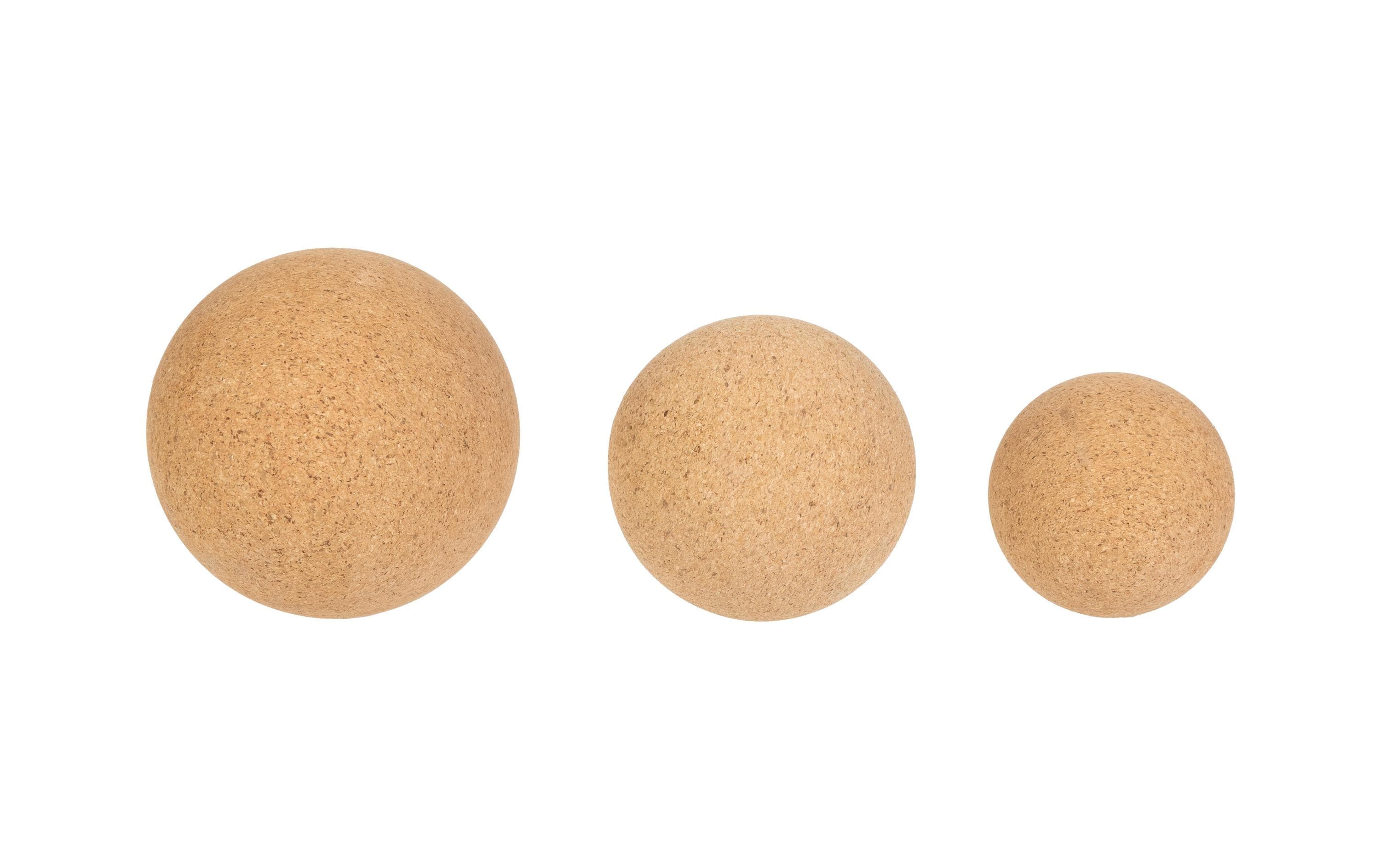 KOOR Yoga Set 3x Massageball kork verschiedene Grössen