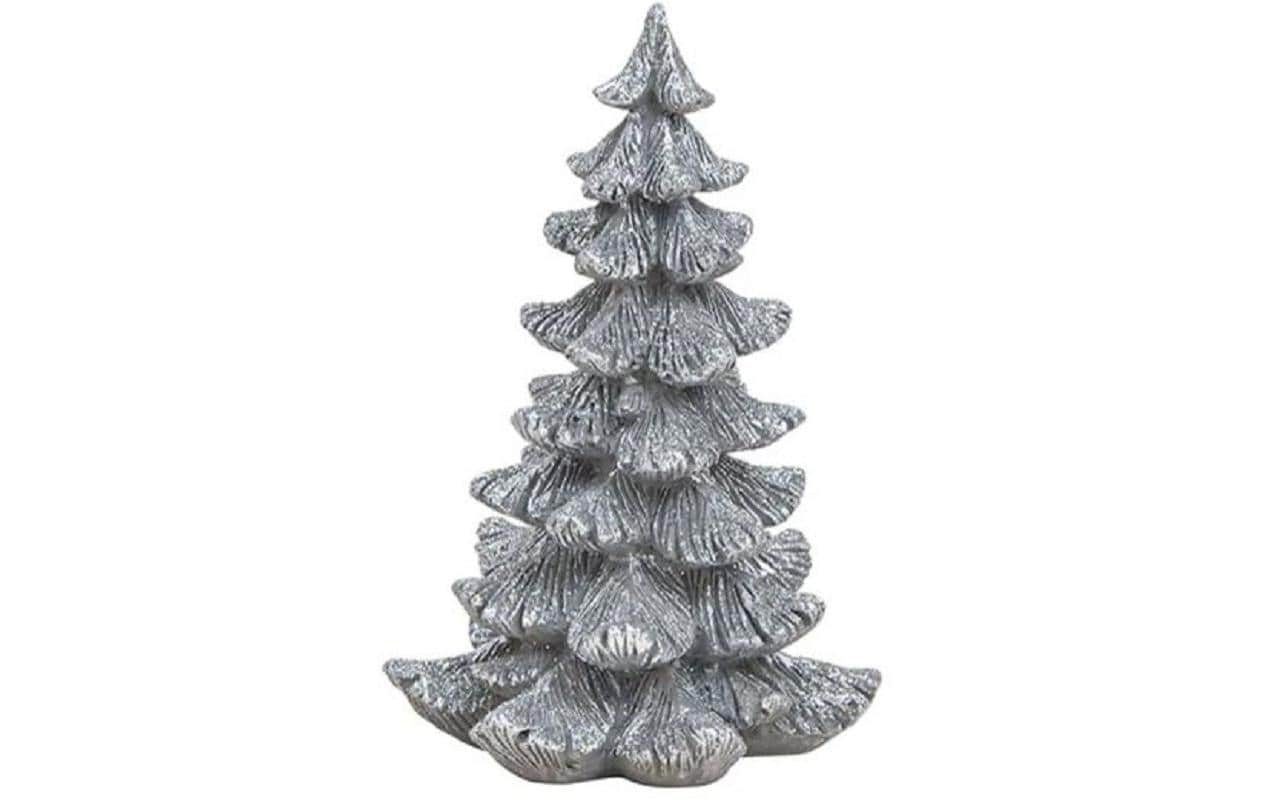 G. Wurm Weihnachtsbaum Silber, 10x16x10cm