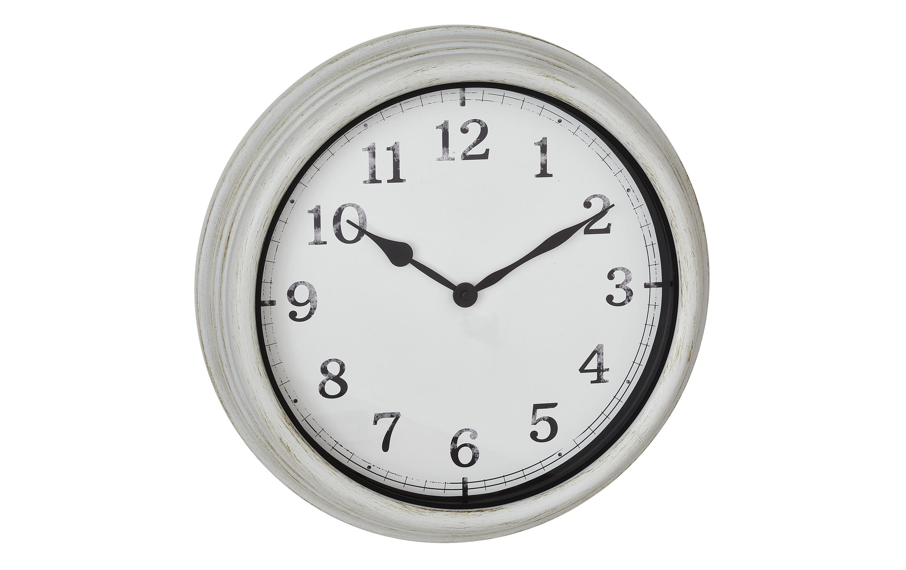 TFA Outdoor Wanduhr Weiss ohne Batterie, Metall