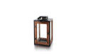 balthasar Laterne Umber, Schwarz-Braun 20x33 cm (BxH), Glas Holz, Metall