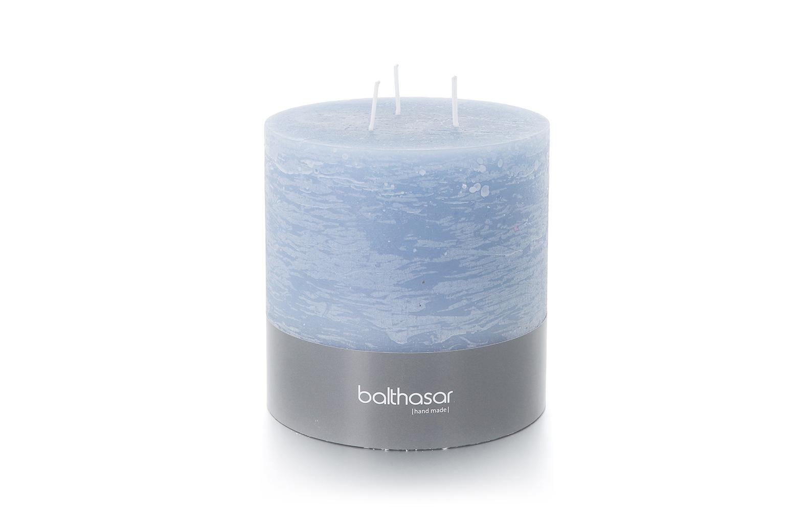 balthasar Zylinderkerze Rustico, 3-Dochte Denim, 12x12 cm (DxH)