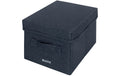 Leitz Fabric Aufbewahrungsbox mit Deckel Samtgrau, 2er Pack, faltbar, klein