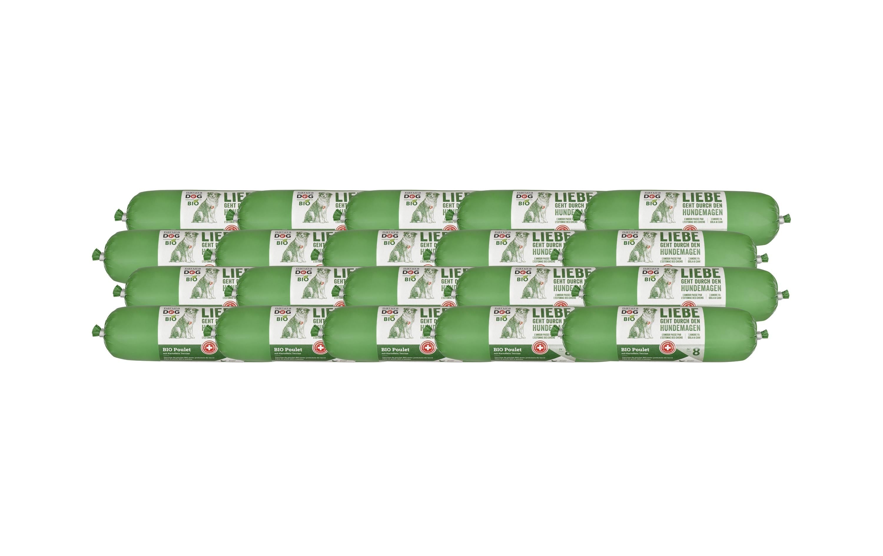 natura Dog BIO Nassfutter Poulet Kit mit Kartoffeln Terrine 20x400g