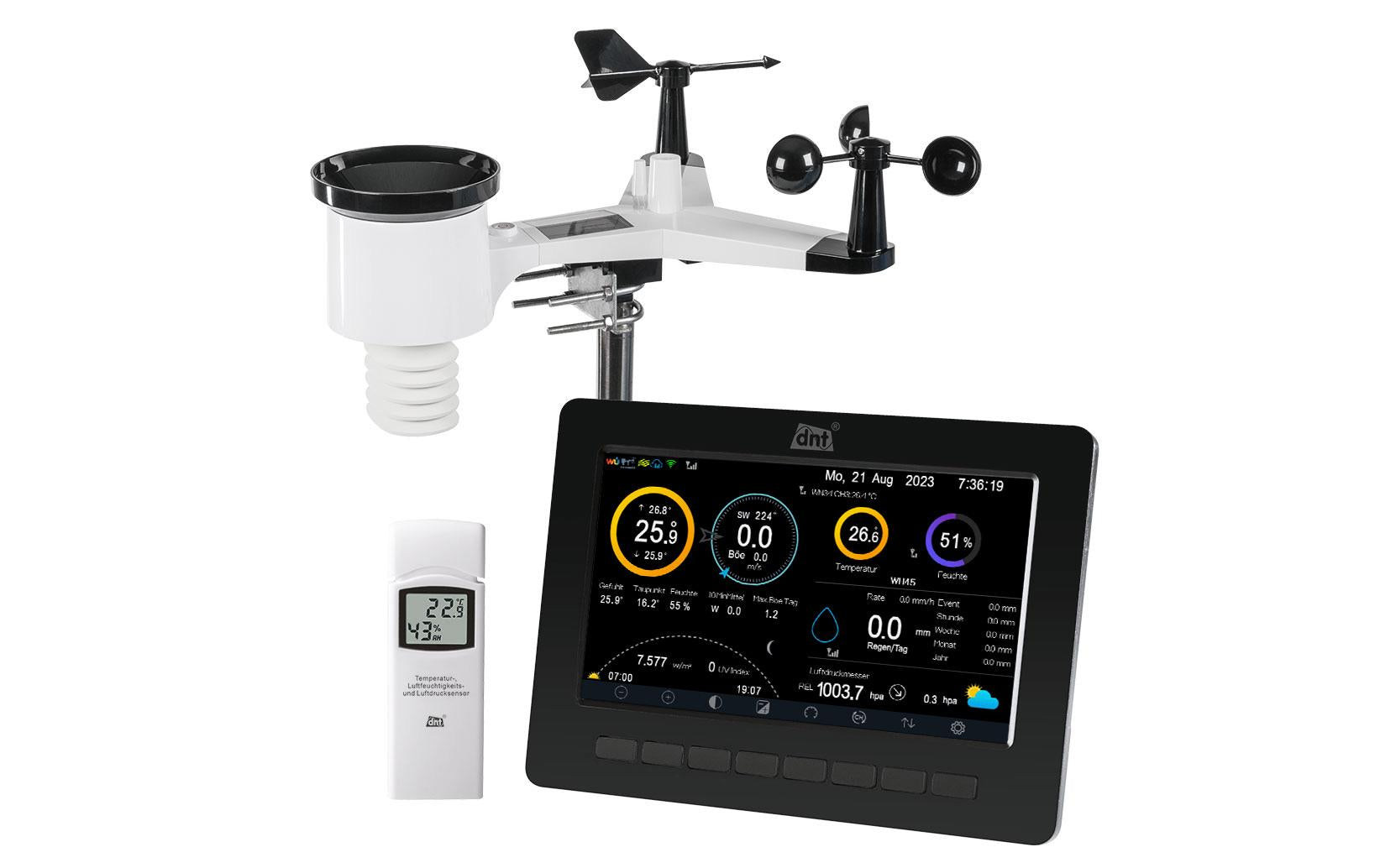 dnt WiFi-Wetterstation WeatherScreen PRO