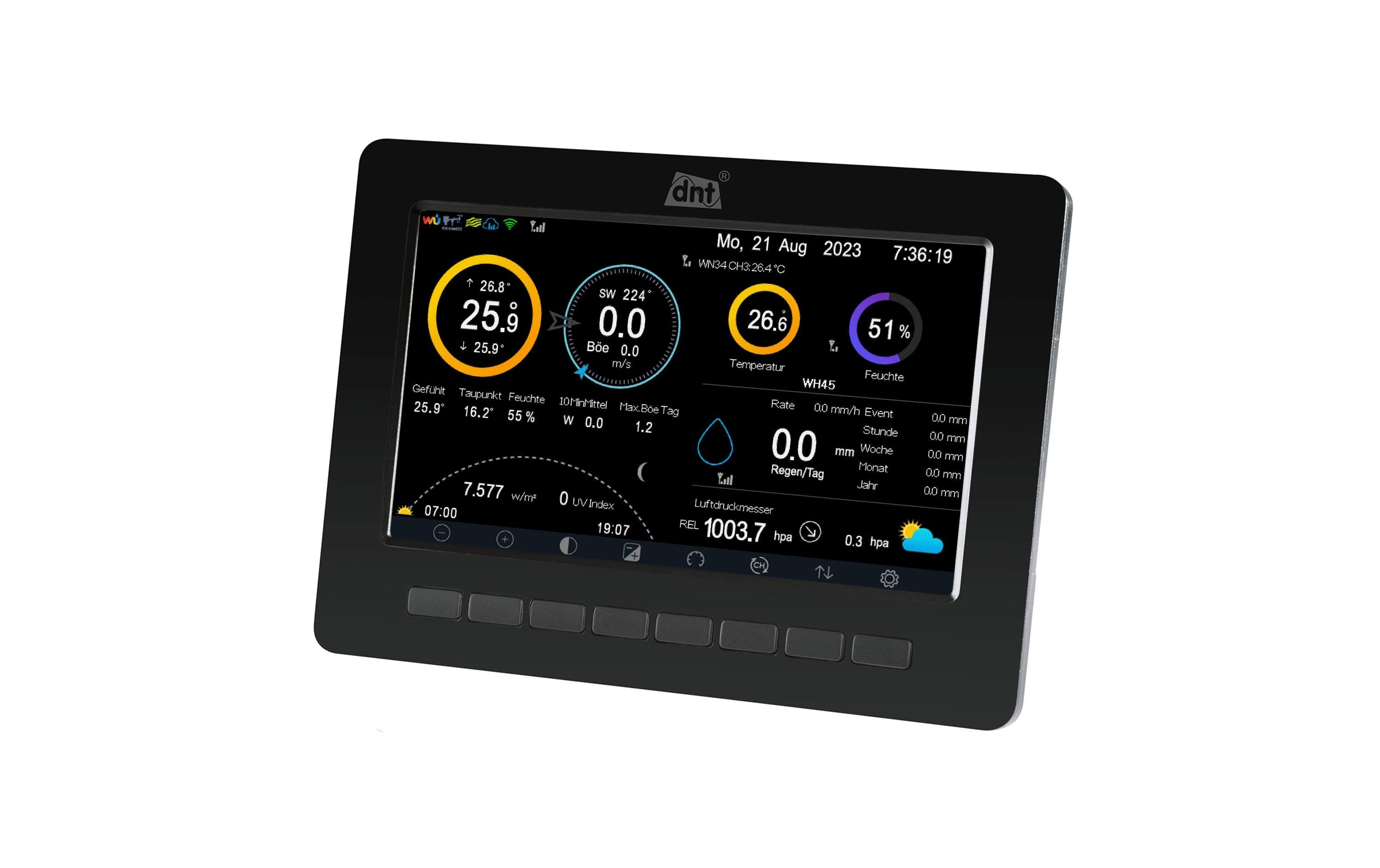 dnt Zusatz-Display für WeatherScreen PRO Deutsch, Englisch