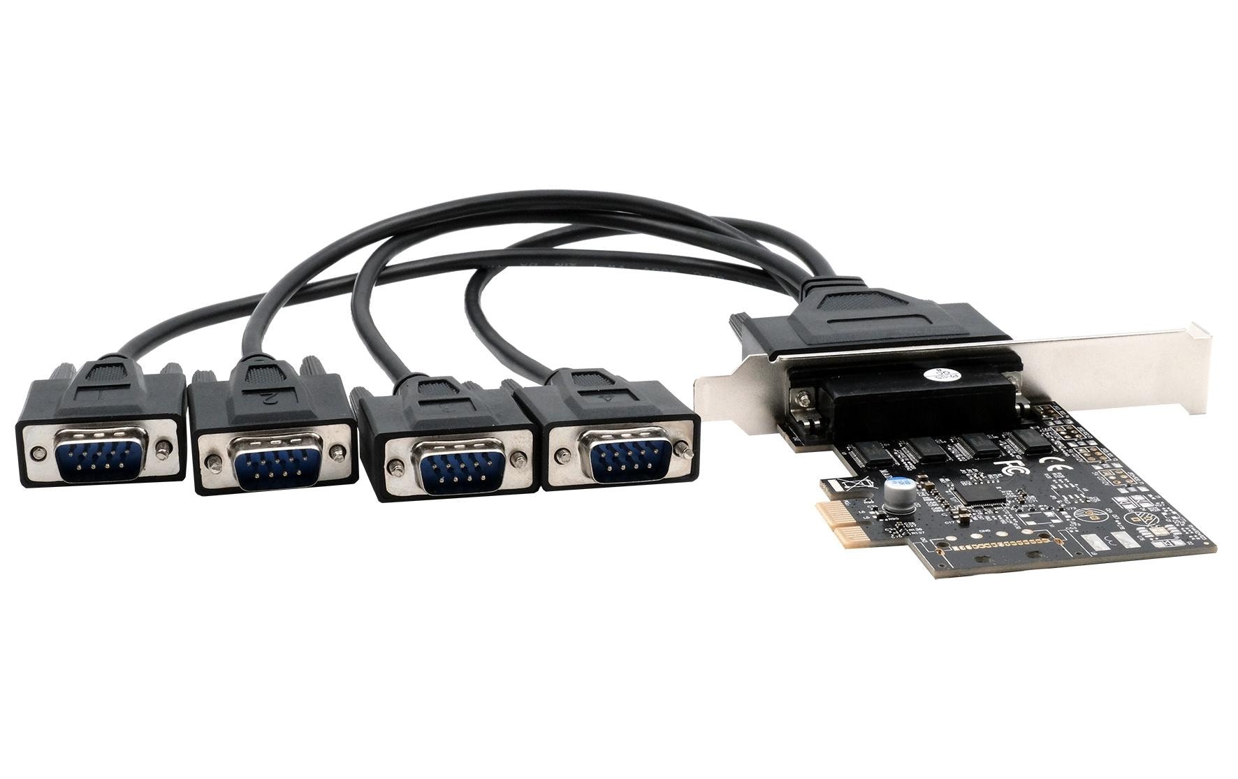 EXSYS EX-46024, 4S Seriell RS-232 Karte mit Octopus Kabel (ASIX Chipsatz)
