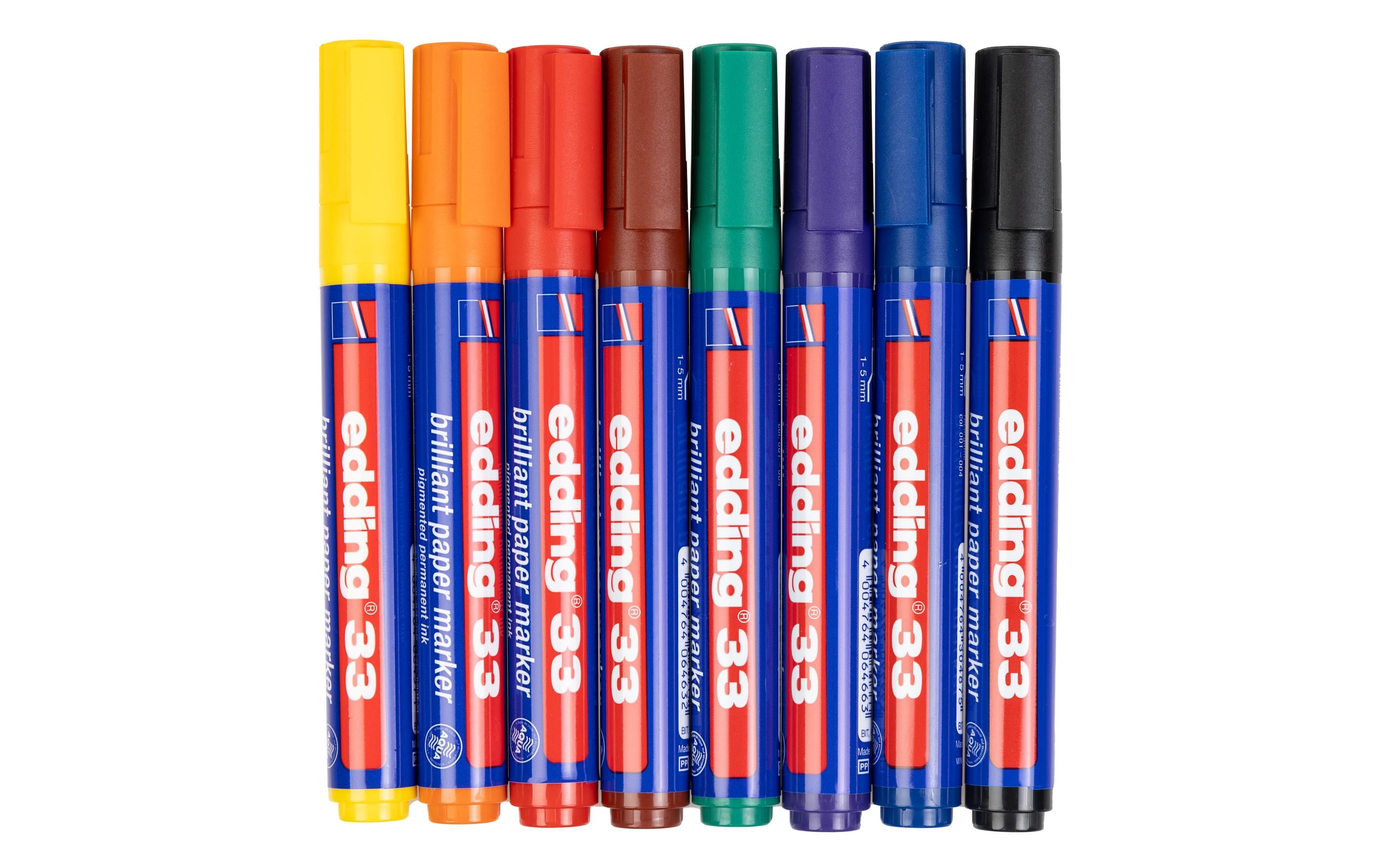 Edding Permanent-Marker 33, 8 Stk 8er Runddose: assortiert