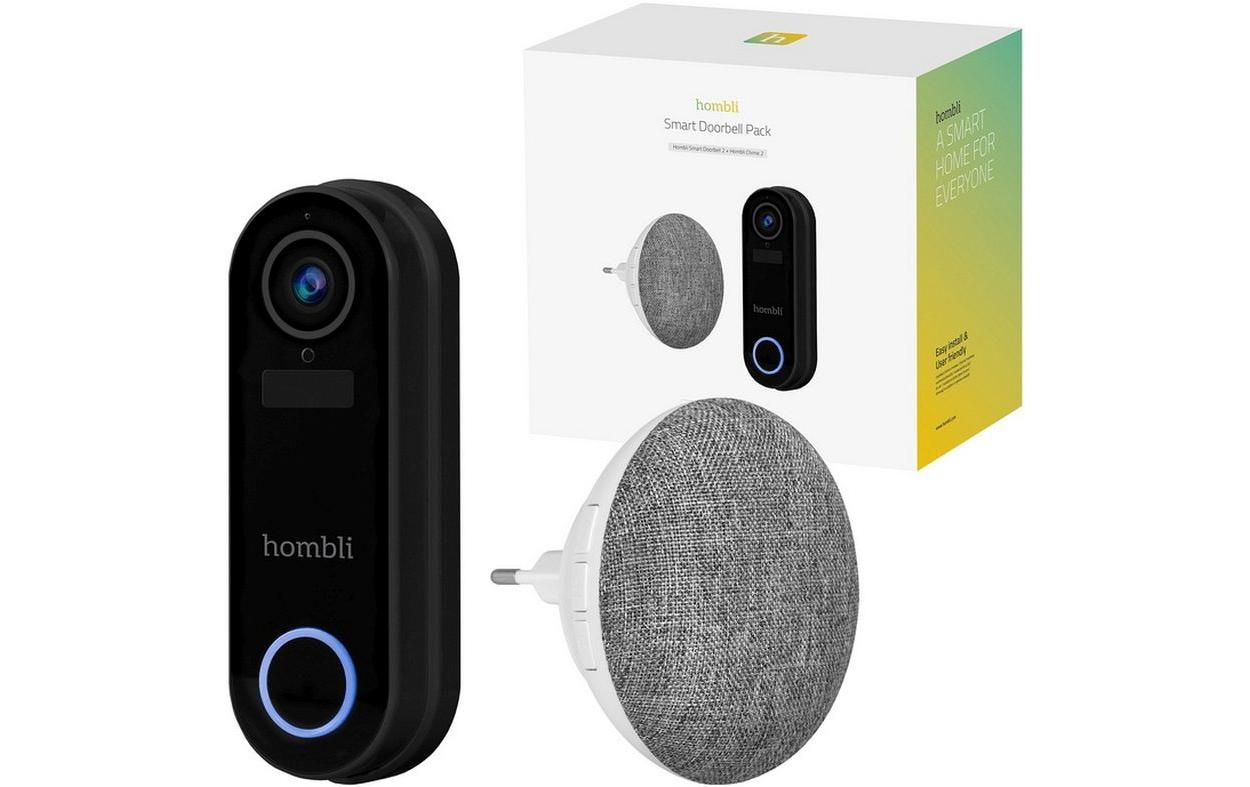 Hombli Smart Doorbell Pack black 140Grad, 5000mAh, IP65