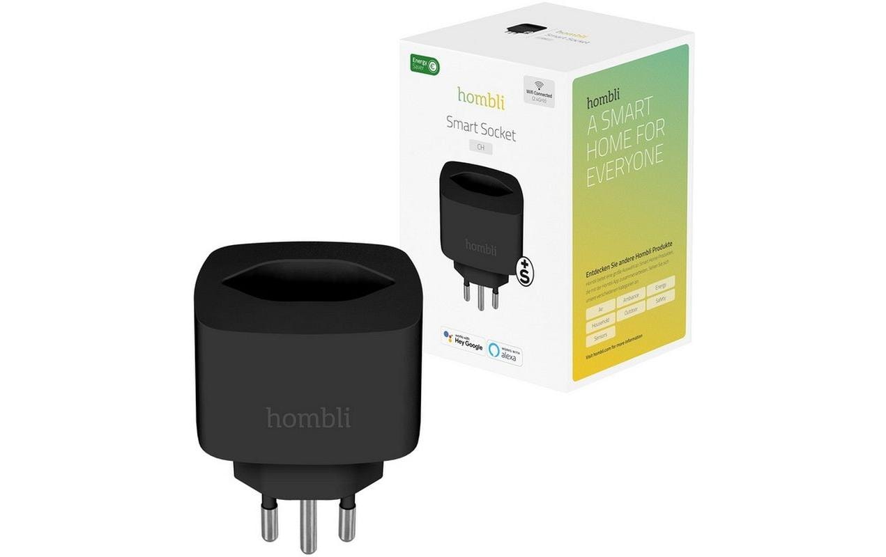 Hombli Smart Swiss Socket black bis 10A, bis 2500W