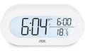 ADE digitaler Wecker , Weiss 11x3.7 cm, Schlummerfunktion, Kunststoff