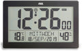 ADE Funk-Wanduhr XL, Hintergrundbeleuchtung 19.3x10.9 cm, hängen oder stellen, Alarm