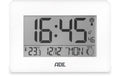 ADE Funkuhr/Wecker XXL-Ziffern, Weiss 22.9x2.8x16.1 cm, Kunststoff,Thermometer