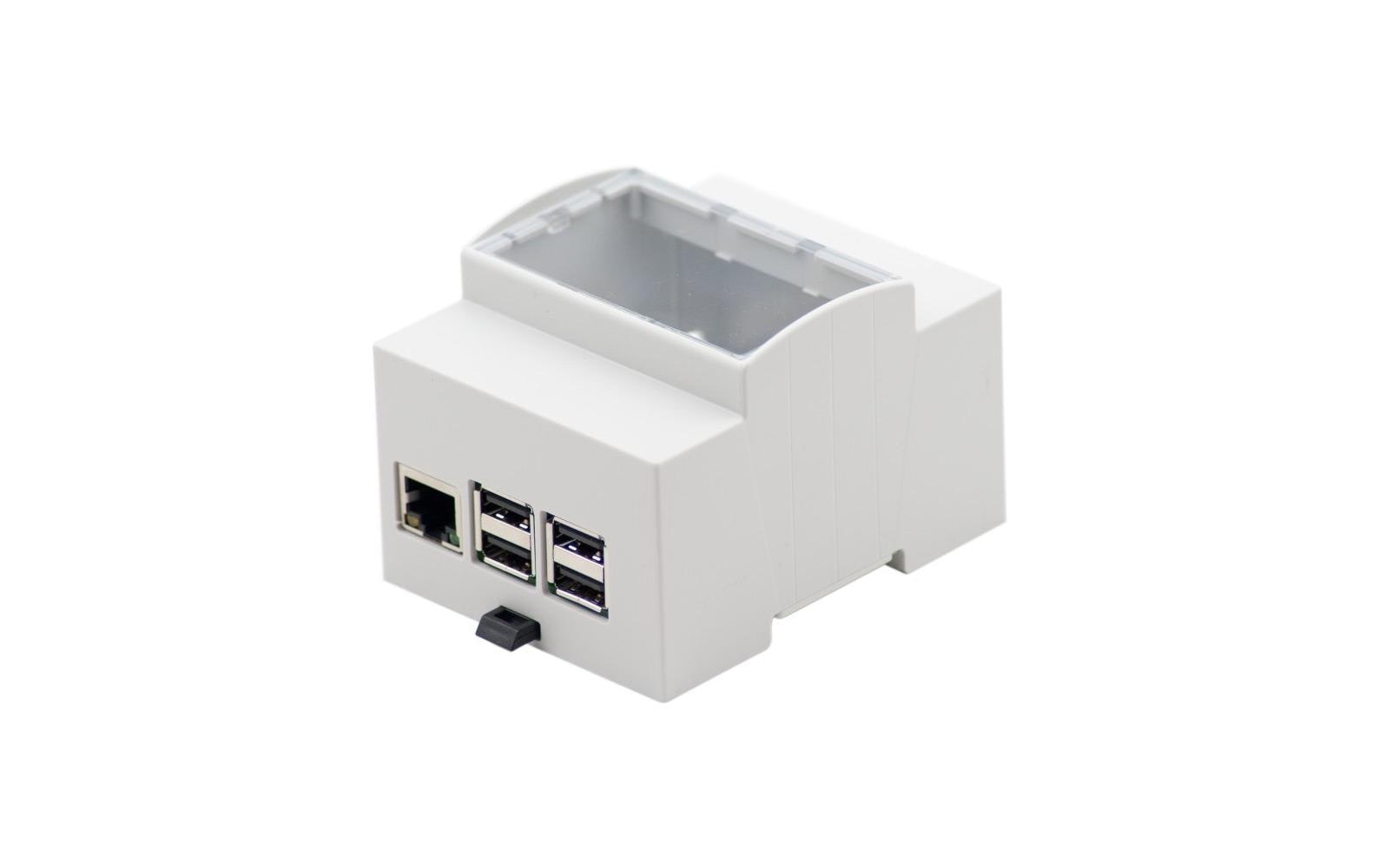 JOY-IT Hutschienen Gehäuse RB-CASE+07 für Raspberry Pi B+, 2B, 3, 3B+