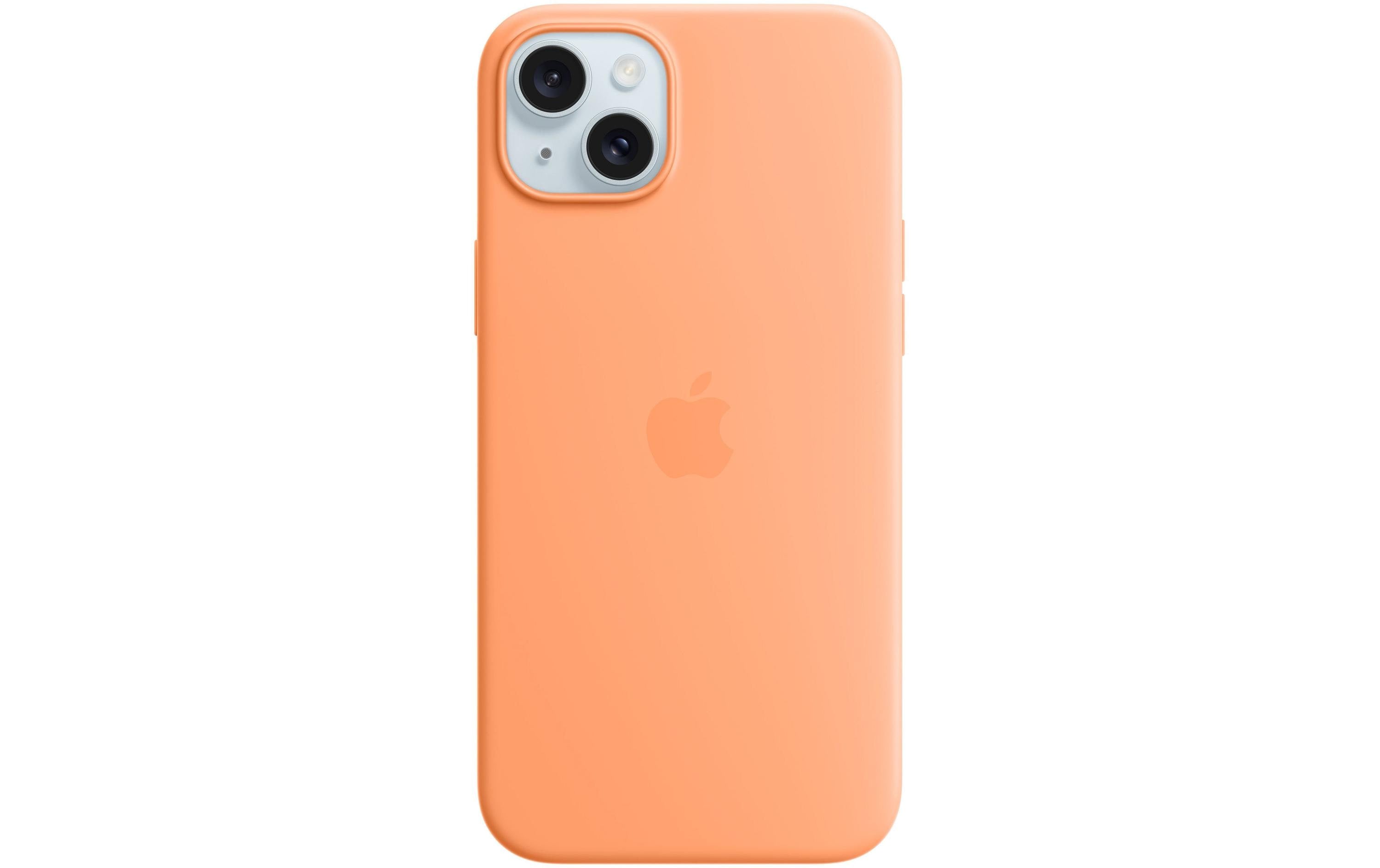 Apple iPhone 15 Plus Silicone Case inkl. MagSafe, Orange Sorbet