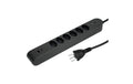 Steffen Steckerleiste IQ 6xT13, USB-A+C anthrazit, 3m Kabel