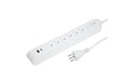 Steffen Steckerleiste IQ 6xT13, USB-A+C weiss, 3m Kabel
