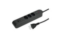 Steffen Steckerleiste IQ 3xT13, USB-A+C anthrazit, 3m Kabel