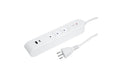 Steffen Steckerleiste IQ 3xT13, USB-A+C weiss, 3m Kabel