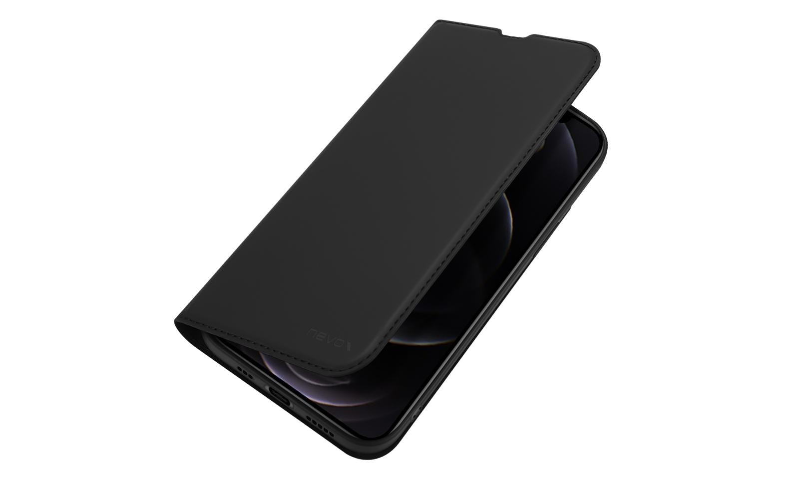 Nevox Vario Series Booktasche, Schwarz für iPhone 15 Pro Max