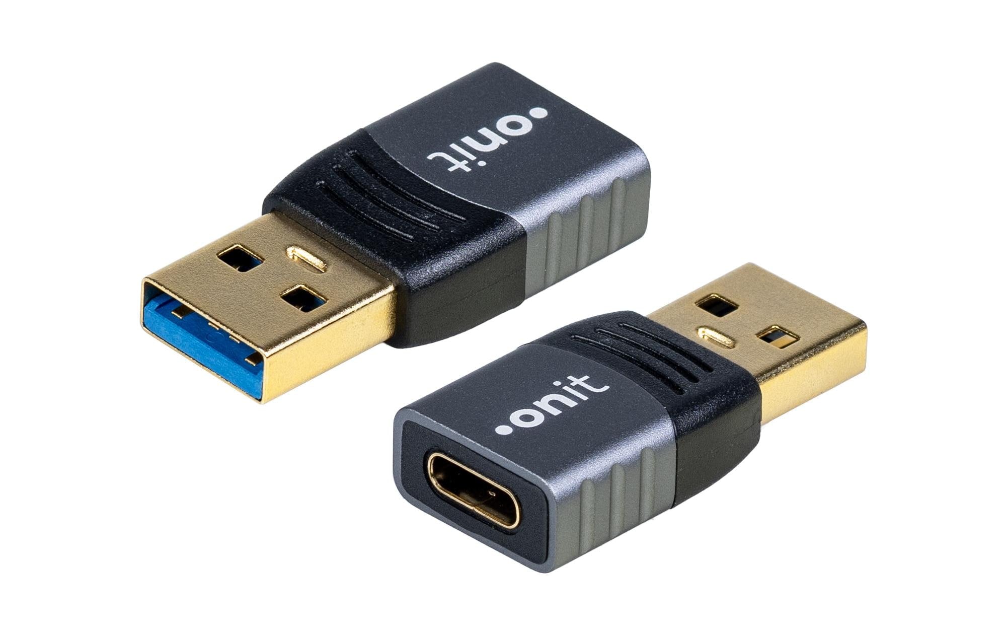onit Adapter USB-A Stecker - USB-C Buchse USB 3.0, 10 Gbps, 5V/3A (15W)
