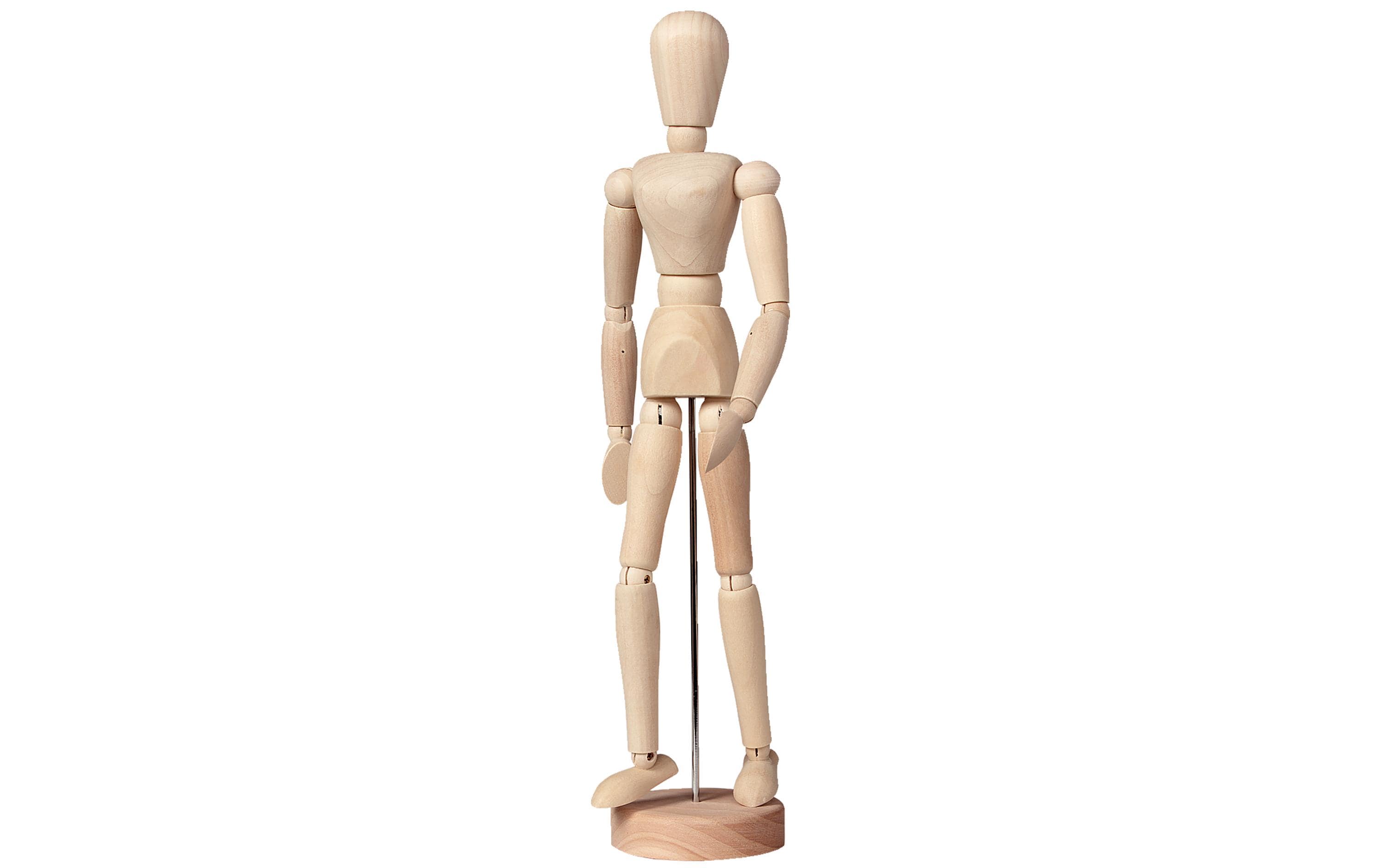 Talens Gliederpuppe Mann 30 cm, unlackiertes Holz