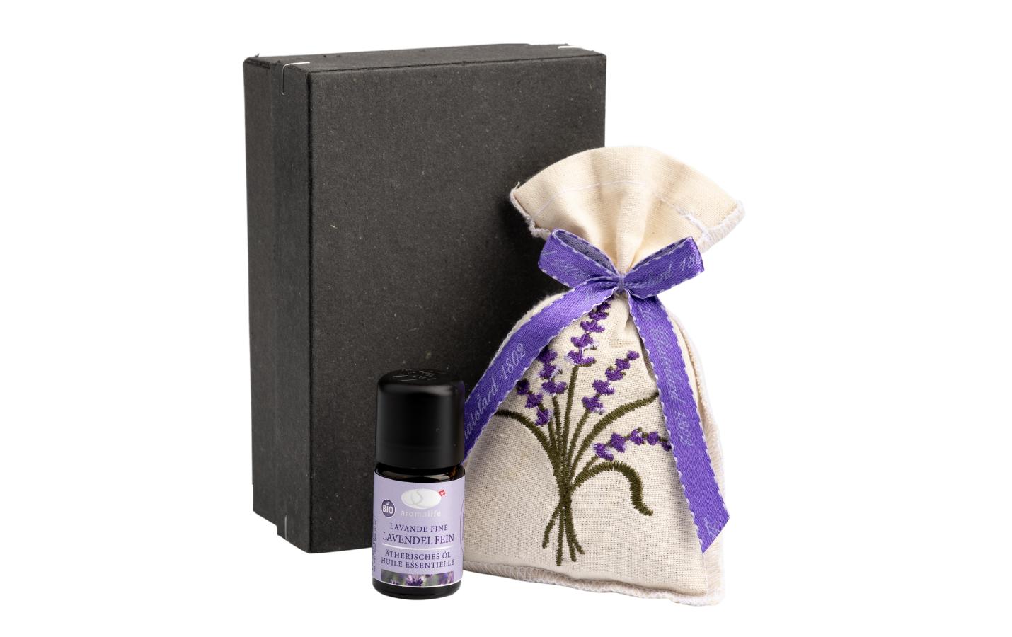 Aromalife Geschenkset Lavendel Duftsäckchen m. ätherisches Öl 5ml Ruhe