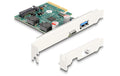 Delock PCI Express x4 Karte USB 10 Gbps Type-C, Type-A