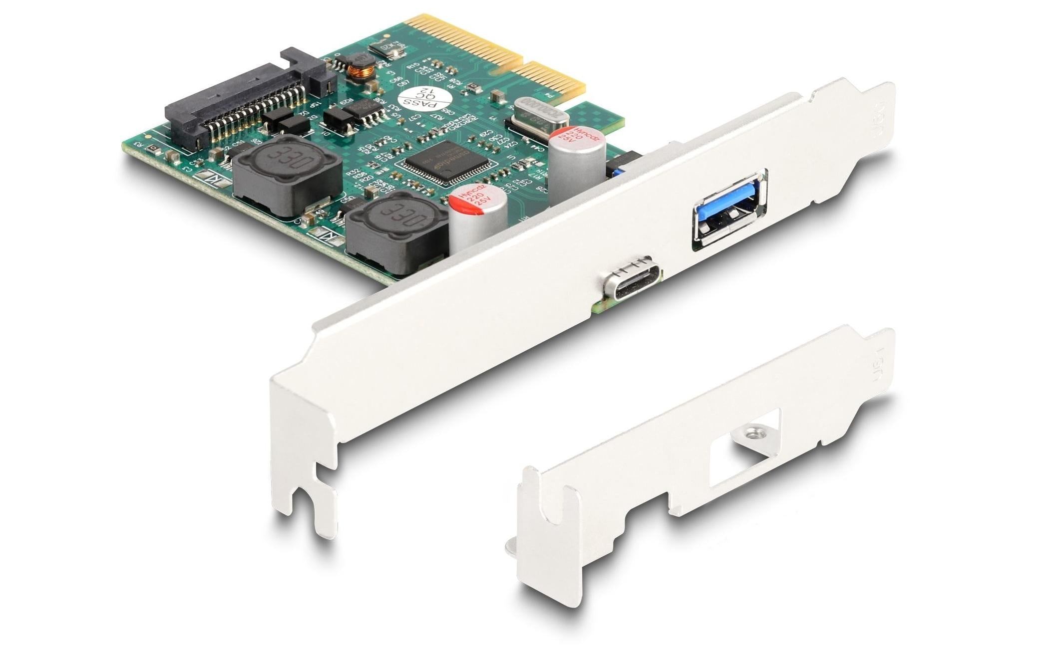 Delock PCI Express x4 Karte USB 10 Gbps Type-C, Type-A