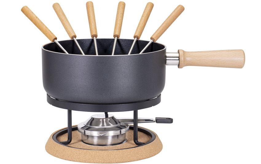 Kadastar Käsefondue-Set Aluguss Bernina Ø 22 cm, 9-teilig