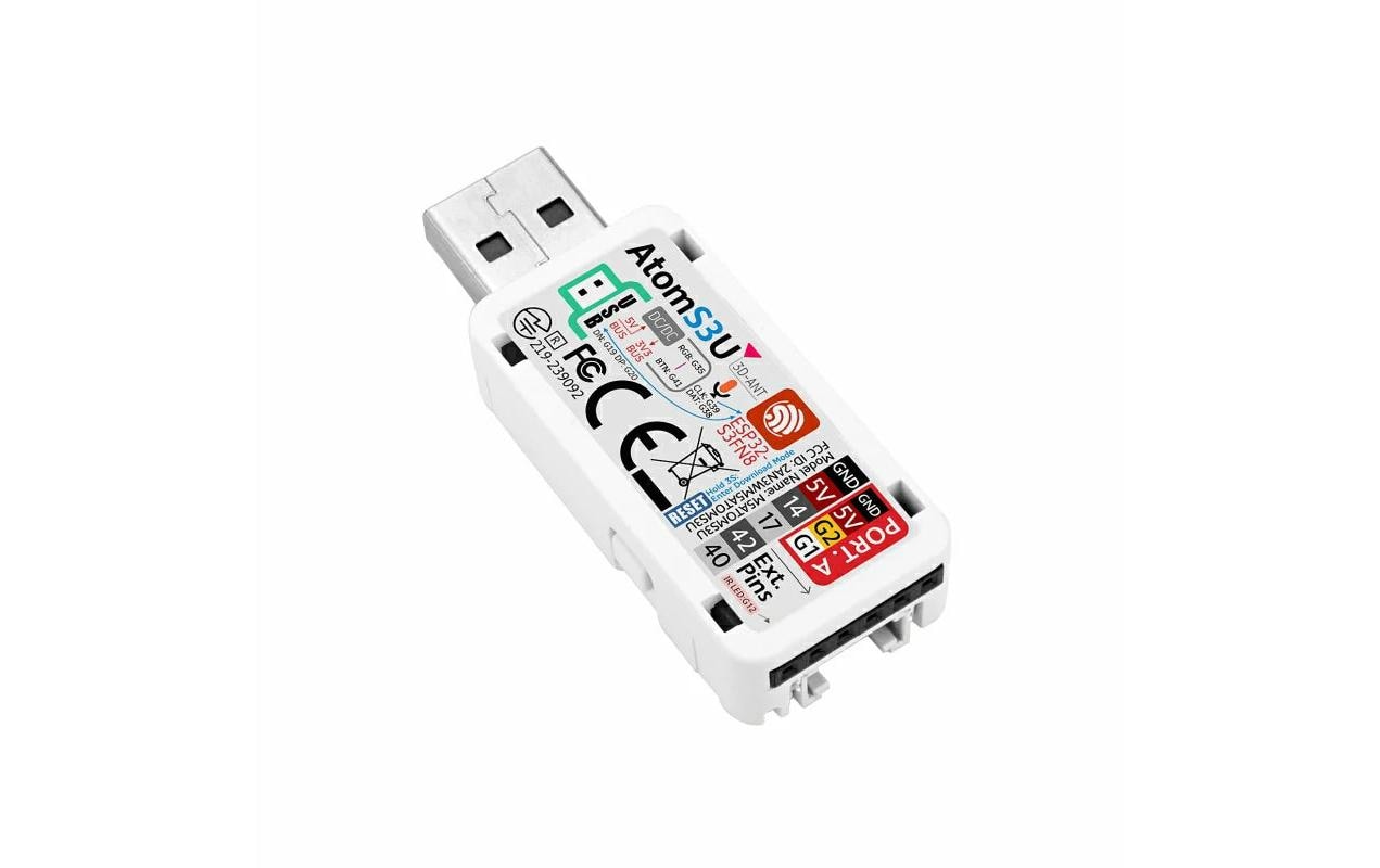 M5Stack ATOM S3U ESP32-S3 Dev.Kit Development Kit, USB-A