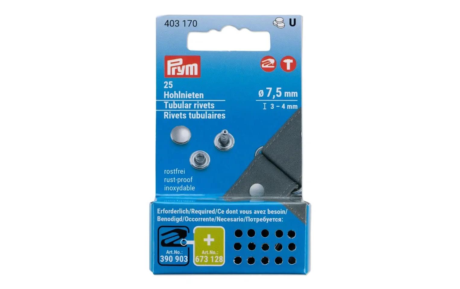 Prym Hohlnieten MS Klemmbereich 3 - 4 mm