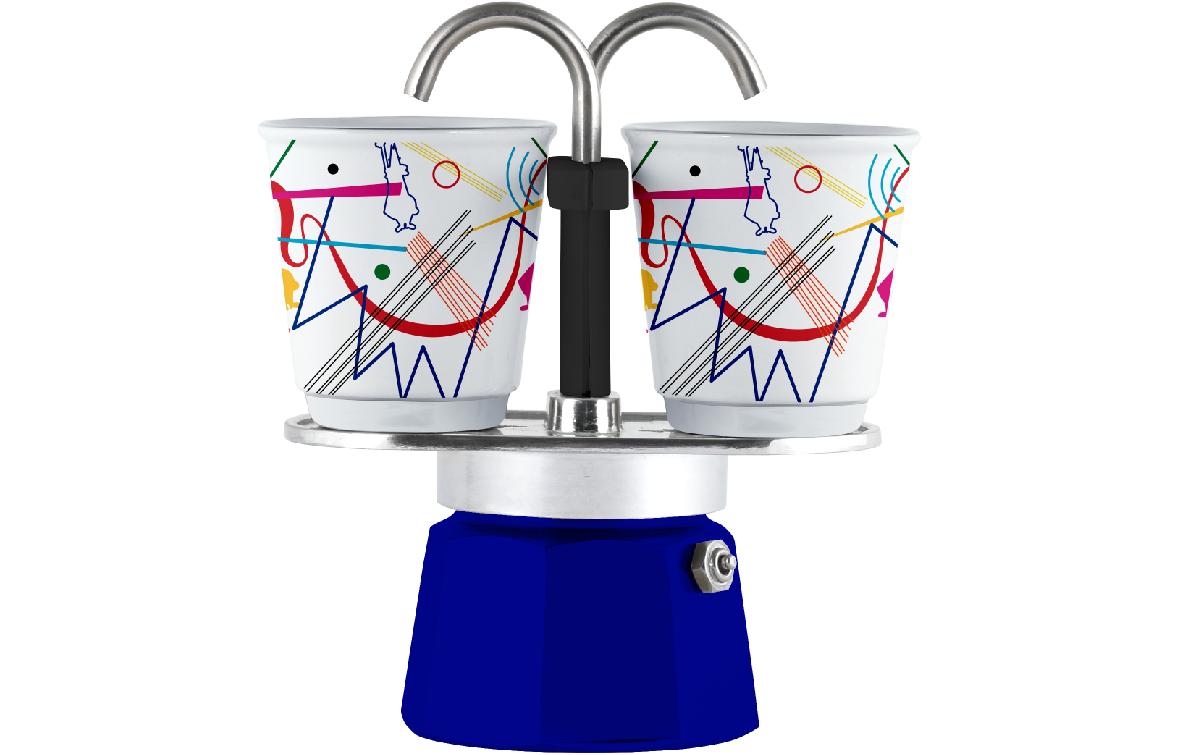 Bialetti Mini Express Kandinsky 2 Tassen inkl. 2 Espressotassen
